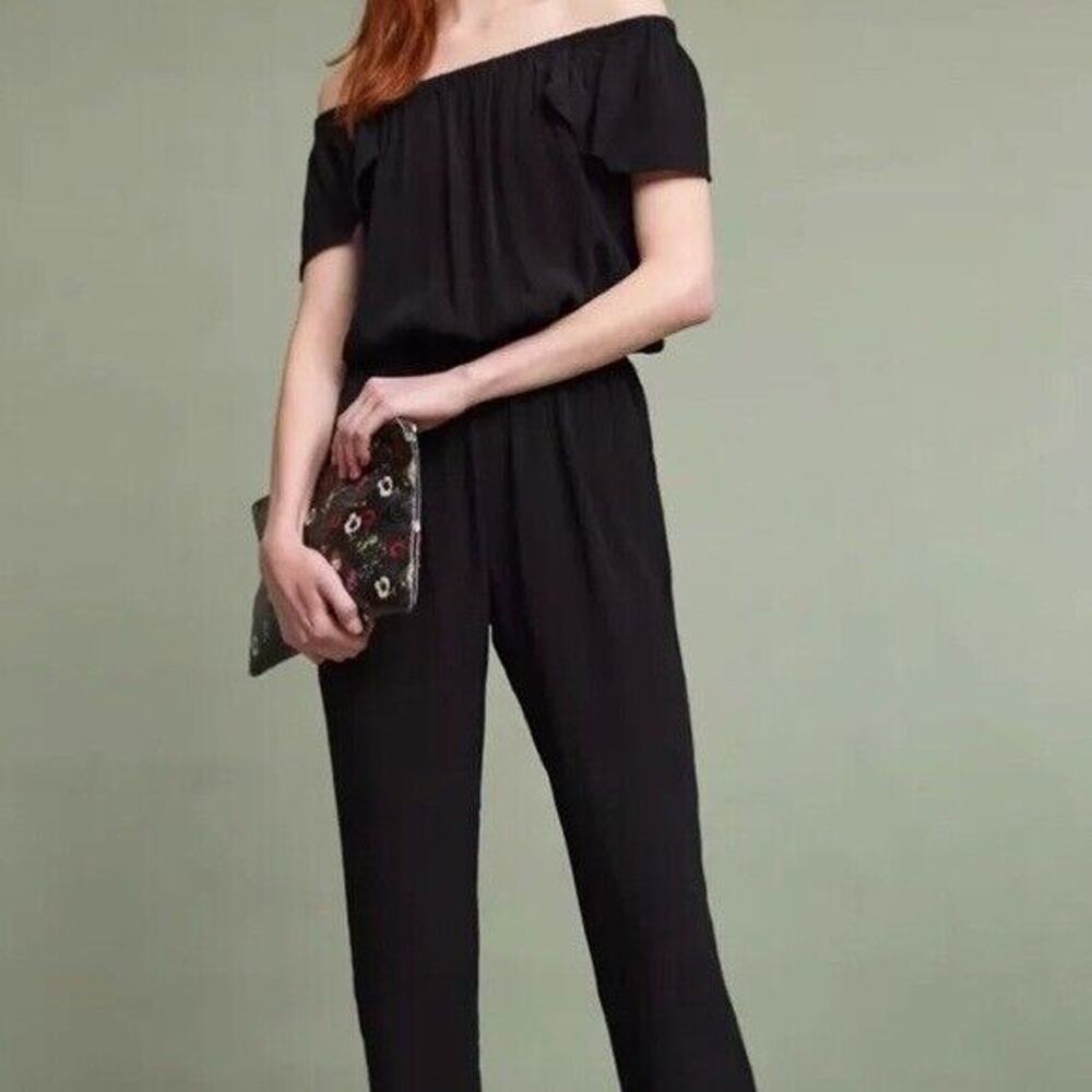 BeachGold Black Off the Shoulder Jumpsuit Womens XS
